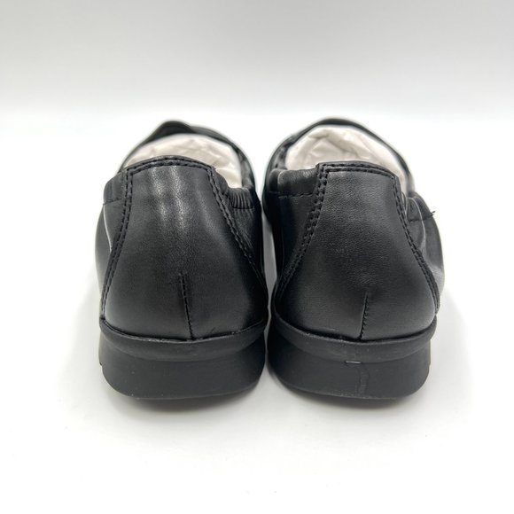 Clarks Womens Jenette Ruby Black Leather Slip On‎ Comfort Flats Loafers Shoes 6M - Picture 6 of 12
